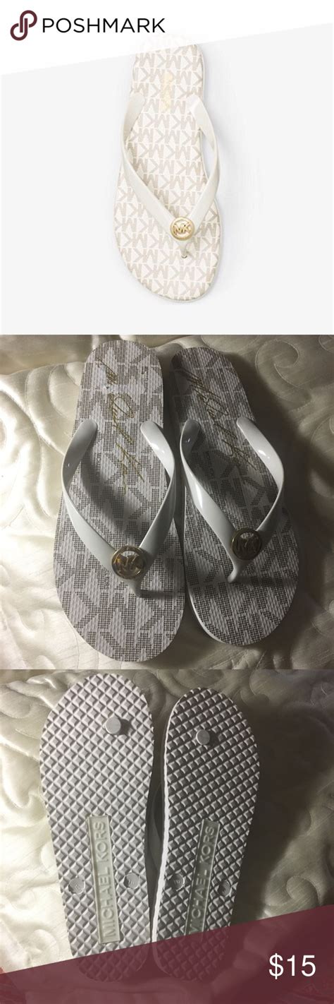 michael kors jet set vanilla flip flops gr 9|Amazon.com: Michael Kors Jet Set Flip Flops.